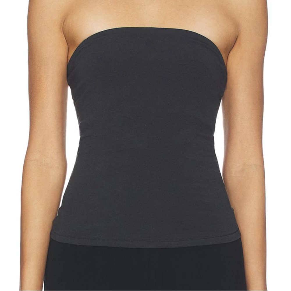 SKIMS Cotton Jersey Tube Top in Soot // Size Extra Small